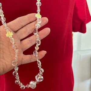 Artisan Clear Iridescent Crystal Necklace